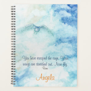 Agenda Rumi de búho artístico personalizado
