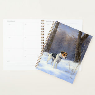 Agenda Russell Terrier deja que nieve Navidades