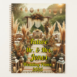 Agenda Rustic Boho Boda -Sr. y Sra. Personalizable