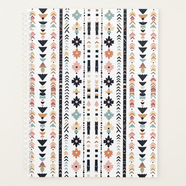 Agenda Rustic Native Ethnic Mudcloth Aesthetic Vertical (Anverso)