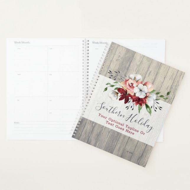 Agenda Rustic Wood & Southern Country Cotton Boutique (Demostración)