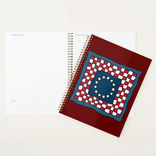 Agenda Rústica Patriótica Americana Quilt Pattern Arte de