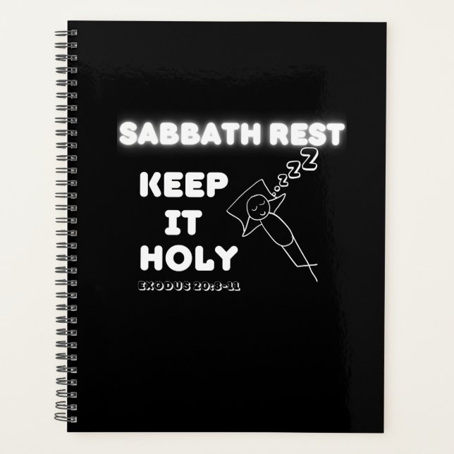Agenda Sabbath Rest Keep It Holy Graphic Design (Anverso)