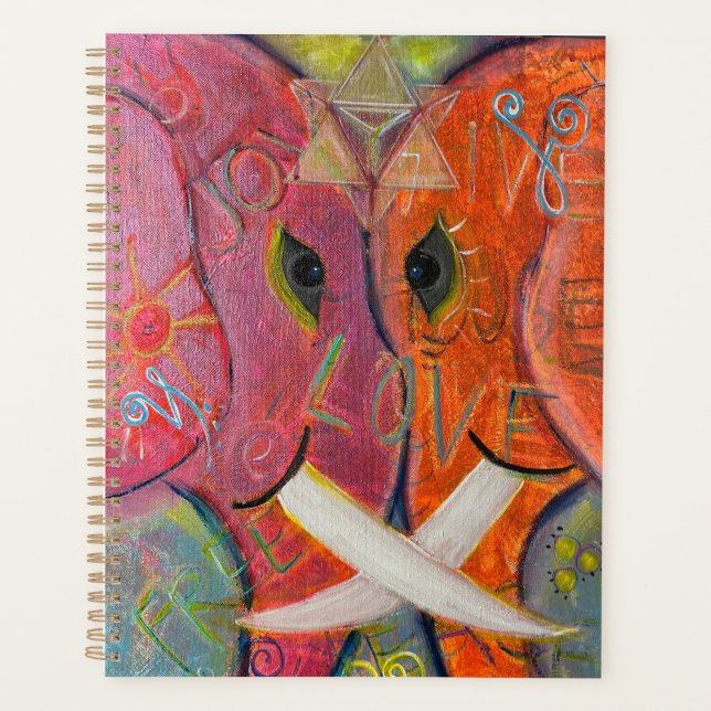 Agenda Sacred Geometry Elephant Original ART Planner (Anverso)