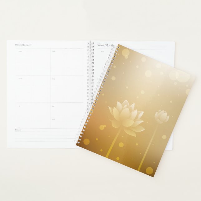 Agenda Sacred Lotus Hardcover Daily Planner (Demostración)