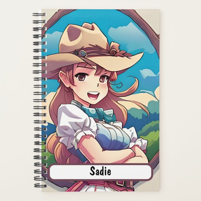 Agenda Sadie La Vaquera, Con El Nombre De Personalizable (Anverso)