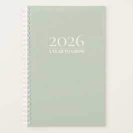 Agenda Sage Green 2026 Planner | Custom Title & Initials