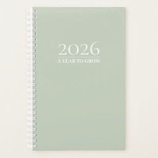 Agenda Sage Green 2026 Planner | Custom Title & Initials