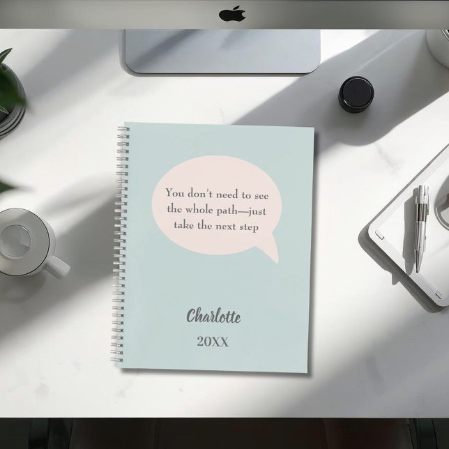Agenda Sage green blush pink inspirational goal quote (Subido por el creador)