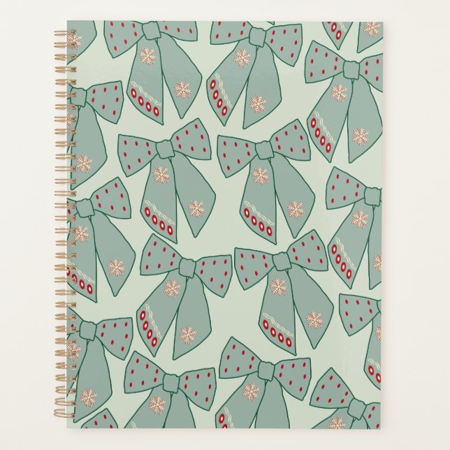 Agenda Sage Green Bows (Anverso)