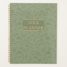 Agenda Sage green floral Weekly Planner