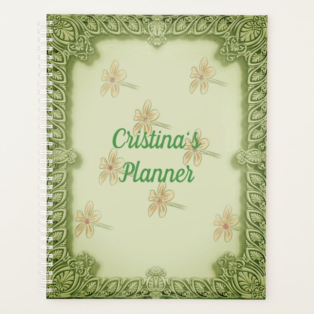 Agenda Sage Green Garden Personalizado (Anverso)
