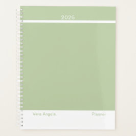Agenda Sage Green Modern Layout Large