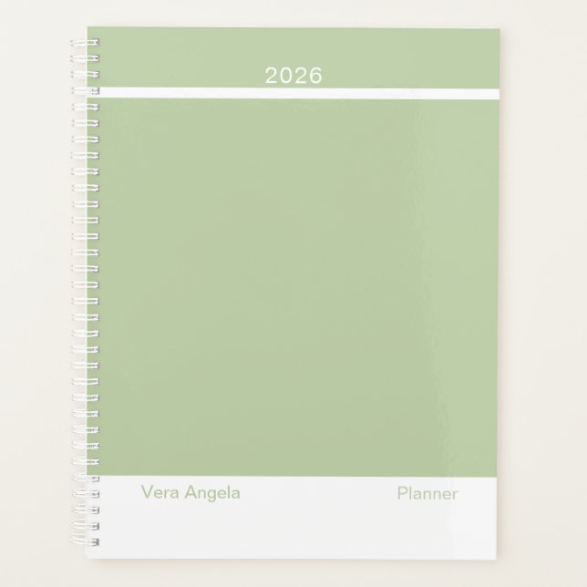 Agenda Sage Green Modern Layout Large (Anverso)