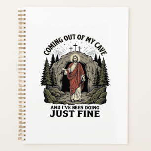 Agenda Saliendo de mi cueva Camiseta divertida religiosa