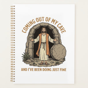 Agenda Saliendo de mi cueva divertido cristiano camiseta