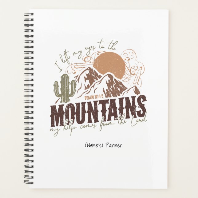 Agenda Salmo 121 Cristiano Personalizado (Anverso)