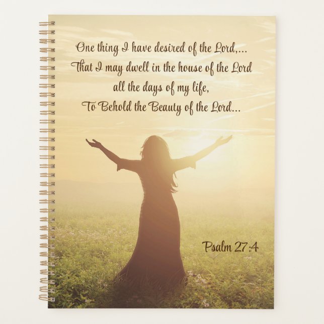 Agenda Salmo 27:4 Una cosa que deseé de la Biblia del Señ (Anverso)