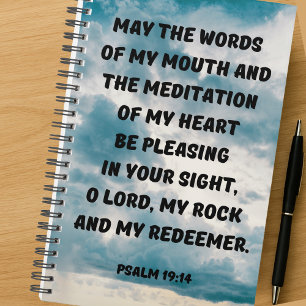 Agenda Salmo cristiano inspirador 19:14 Biblia Verse