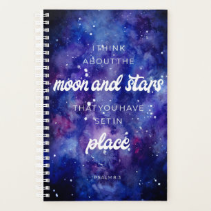 Agenda Salmos Biblia Verse Faith acuarela Estrellas de ga