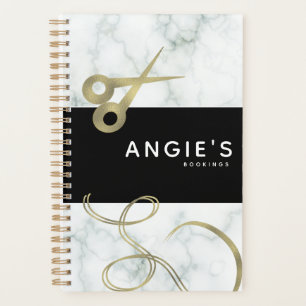 Agenda Salón de Belleza Moderno Tijeras de Oro Reserva de