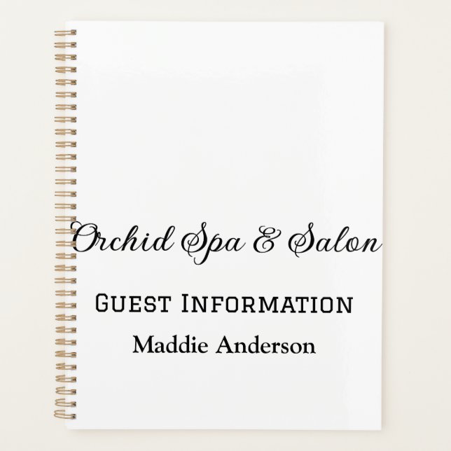 Agenda salón spa de viajes playa de información turística (Anverso)