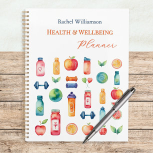 Agenda Salud y Bienestar Personalizados Coloridos