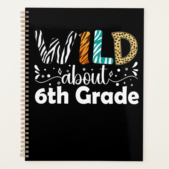 Agenda Salvaje Alrededor De 6º Grado Gracioso De Vuelta A (Anverso)