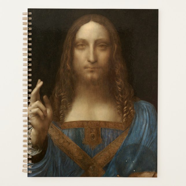 Agenda Salvator Mundi by Leonardo da Vinci (Anverso)