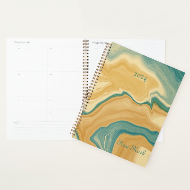 Agenda Sandy Marble Swirl Personalizado (Demostración)