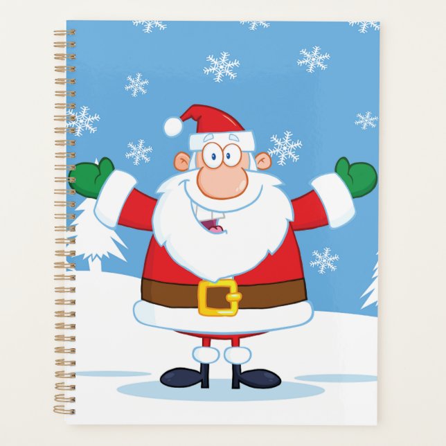 Agenda Santa Claus in Snowy Winter Scene (Anverso)