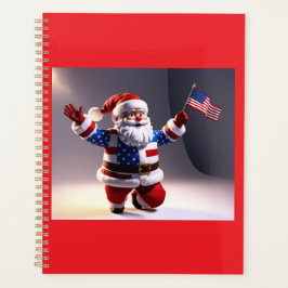 Agenda Santa Claus Viste Un Equipo Con Estilo De Bandera 