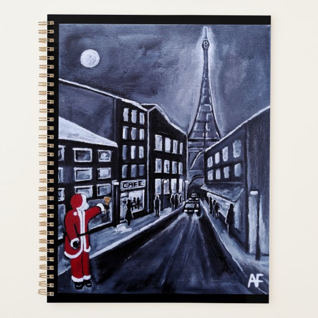 Agenda Santa in Paris Painting by Alfred Fox (Anverso)