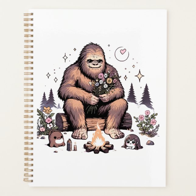 Agenda Sasquatch sosteniendo flores (Anverso)