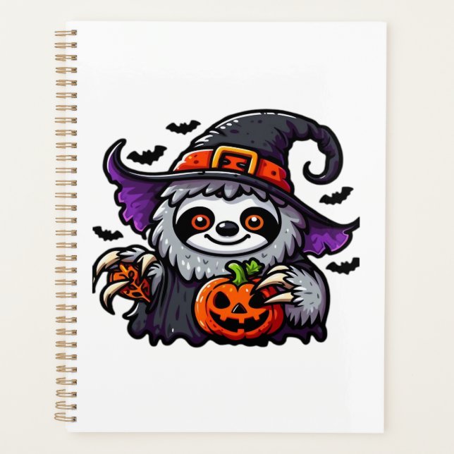 Agenda Scary Halloween Sloth Witch Hat Costume Spooky Sea (Anverso)