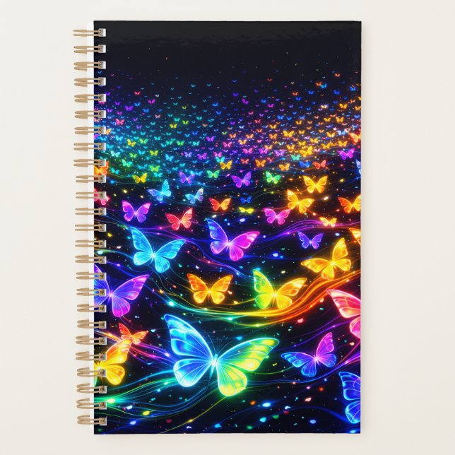 Agenda Schmetterling Notizblock neon (Anverso)