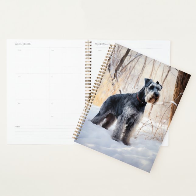Agenda Schnauzer Deja que nieve Navidad (Demostración)