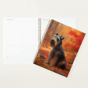 Agenda Schnauzer en otoño inspira caída de hojas