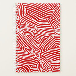 Agenda Scribbleprint rojo