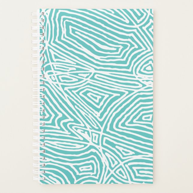 Agenda Scribbleprint verde azulado (Anverso)