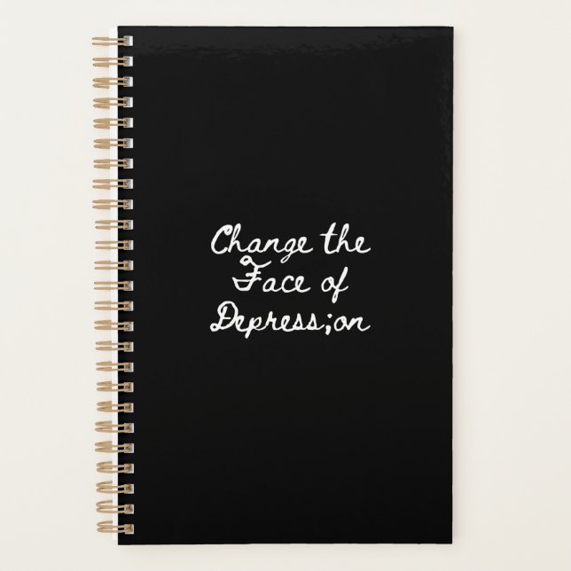 Agenda script font_Change the Face of Depression (Anverso)