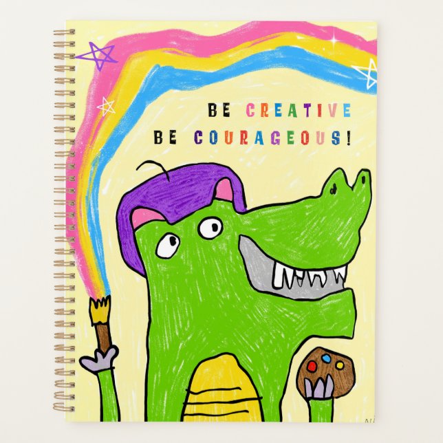 Agenda "¡Sé creativo!" Dragon Rainbow Planner (Anverso)