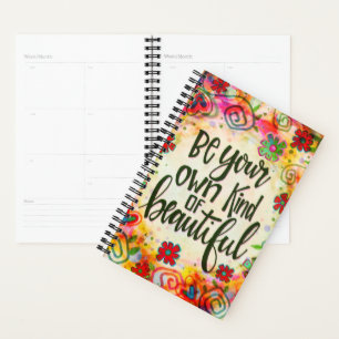 Agenda Sé tu propio tipo de bella cita inspiradora