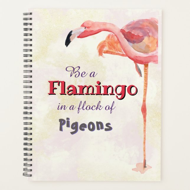Agenda Sé un flamenco en un rebaño de palomas (Anverso)