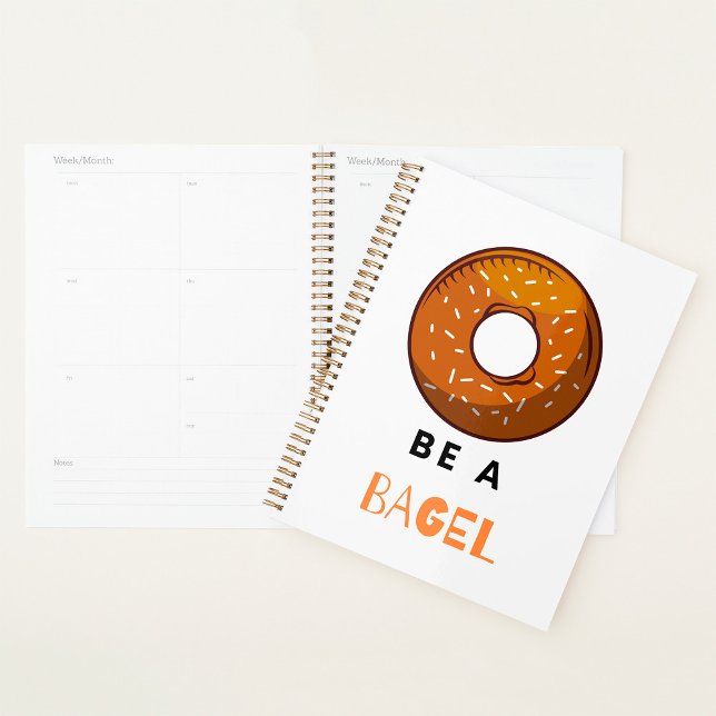 Agenda Sea un Bagel gracioso diseño de un bollo de comida (Subido por el creador)