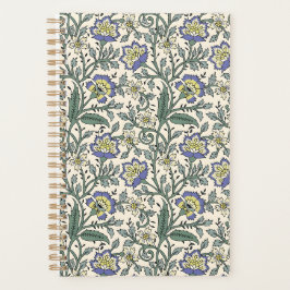 Agenda Seamless blue, yellow, and white floral pattern 
