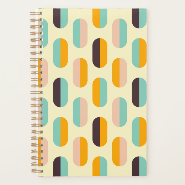 Agenda Seamless geometric pattern in retro vibes (Anverso)