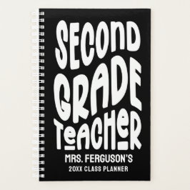 Agenda Second Grade Teacher Minimalist Text