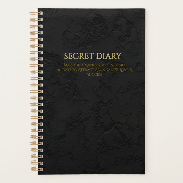 Agenda Secret Diary  My Secret Manifestation Diary 90 Day (Anverso)