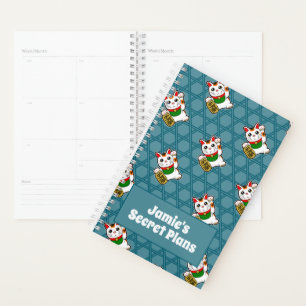 Agenda Secreto de Gato Afortunado Japonés